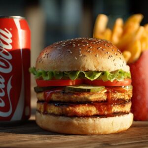 Double Chicken Burger Menü